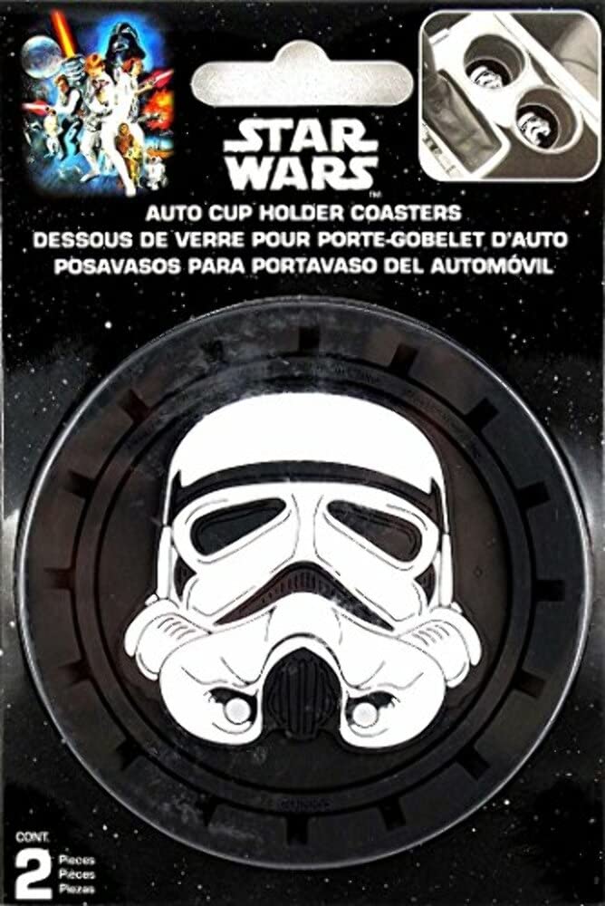 Plasticolor 000665R01 Star Wars Stormtrooper Auto Car Truck SUV Cup Holder Coaster 2-Pack,Multicolored - Image 5